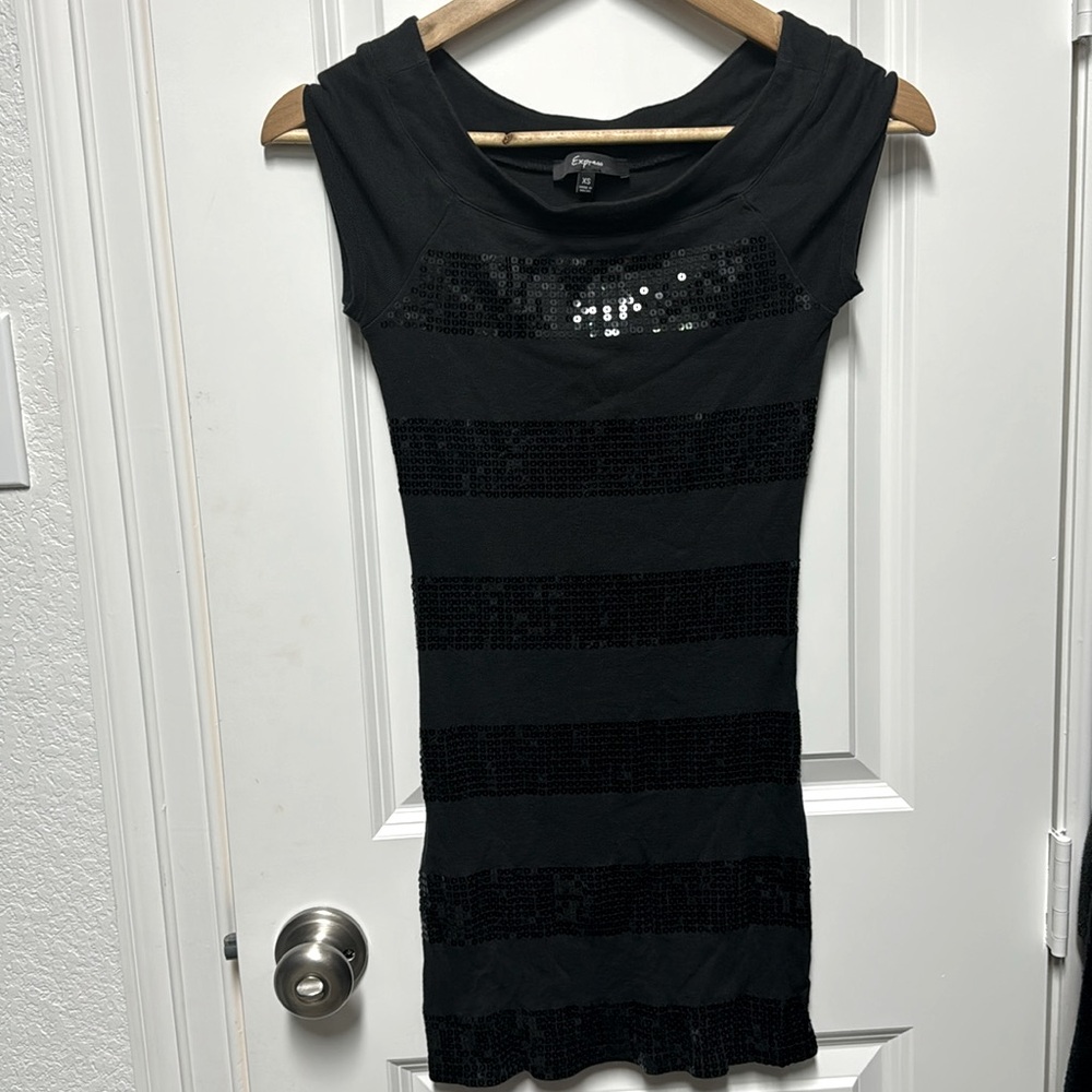 EXPRESS XS bodycon sequence dress